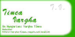 timea vargha business card